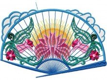 Oriental Fans Applique 005