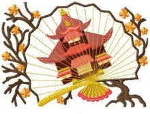 Oriental Fans Applique 006