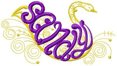 As Name Pattern stitch your name as swan pattern