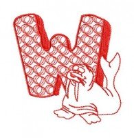 Redwork Alphabet023
