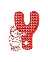 Redwork Alphabet025
