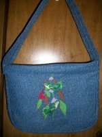 Laptop Jeans Case With Bird Design