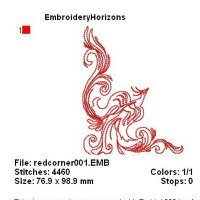 Redwork Corners collection