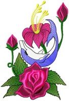 Dolphins With Flowers 003